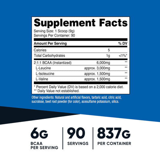 Nutricost BCAA Polvo Sandía en vaso mezclador preparado para consumo.