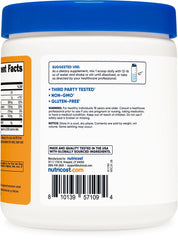 Nutricost bebida servida en vaso frío, sabor Durazno Mango refrescante