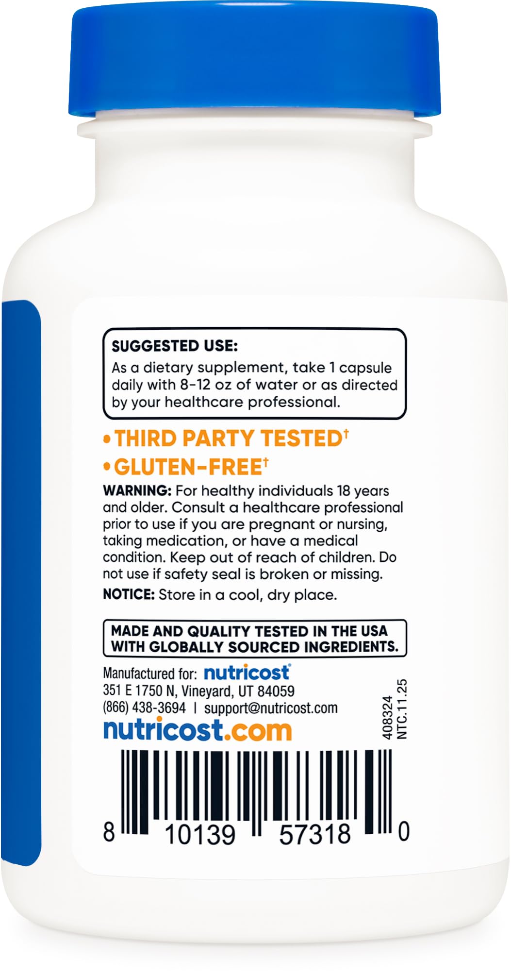 Nutricost Bioperine detalle de cápsula muestra textura confiable
