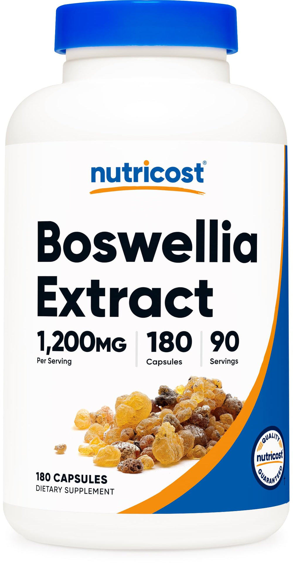 Nutricost frasco frente mostrando etiqueta y beneficios principales