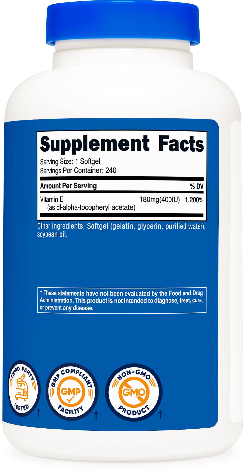 Nutricost frasco abierto con cápsulas que muestran cantidad disponible