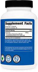 Nutricost botella junto a ingredientes naturales para contexto saludable