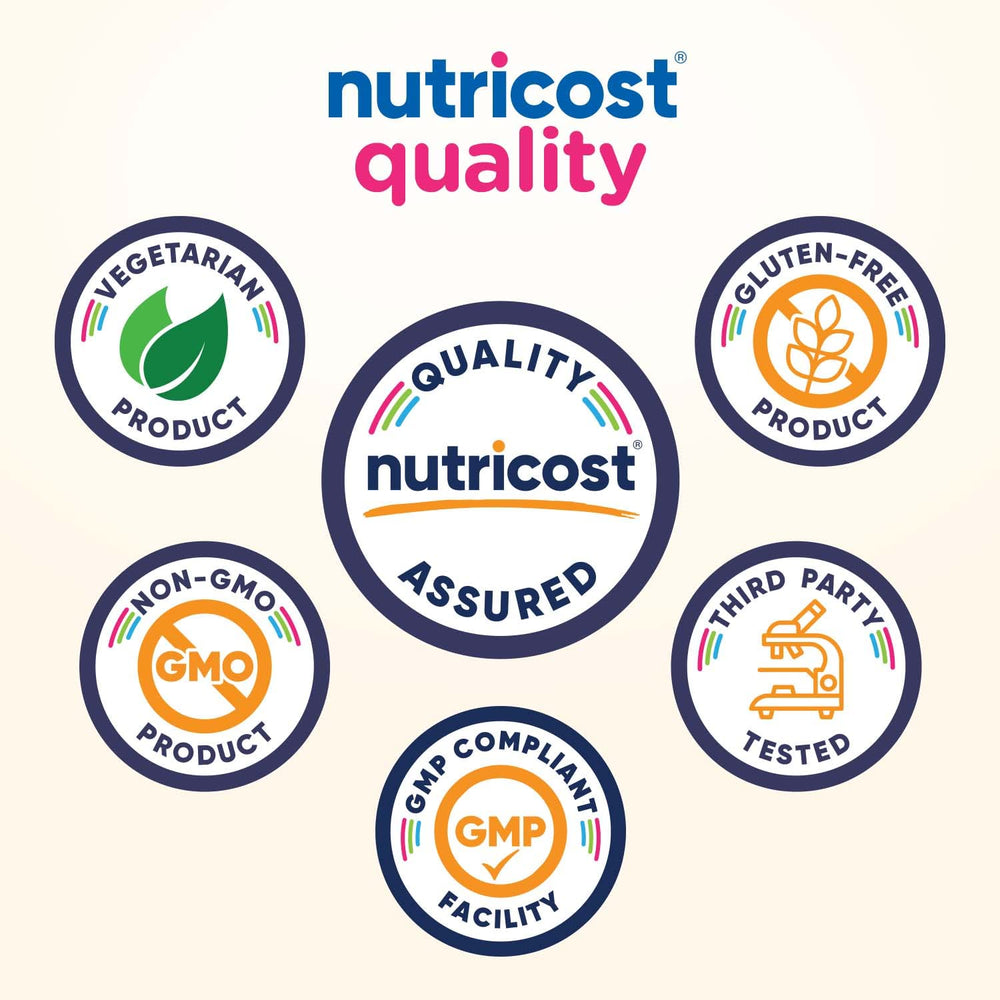 Nutricost botella con tapa de seguridad para almacenamiento seguro