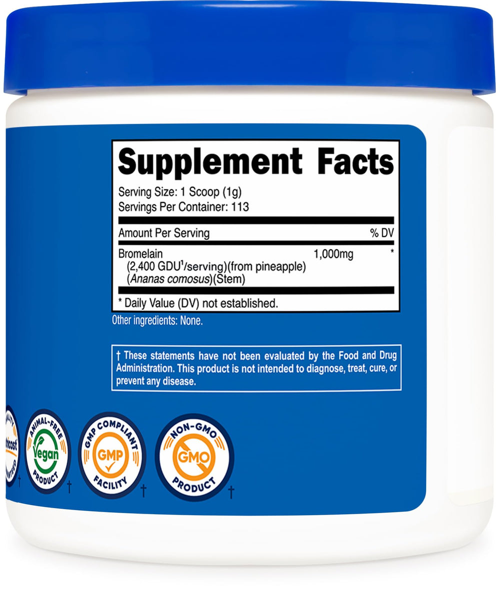 Nutricost etiqueta con certificaciones y pruebas de calidad visibles