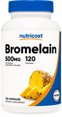 Nutricost frasco frente mostrando etiqueta y beneficios visibles
