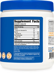 Nutricost etiqueta con desglose C8 95% y datos de fabricación