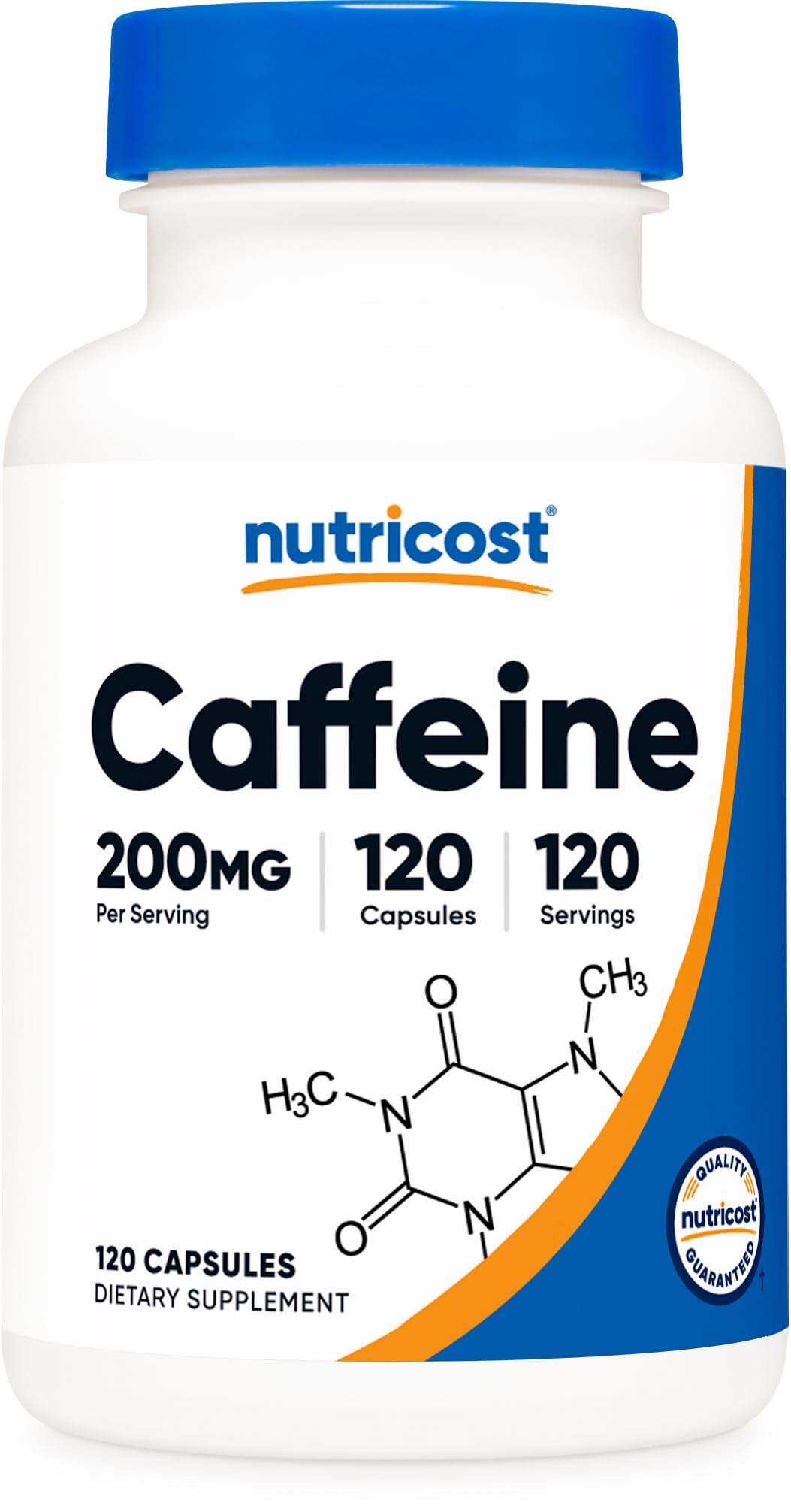 Nutricost bote frontal mostrando 120 cápsulas y etiqueta clara