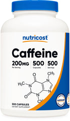 Nutricost frasco frontal mostrando etiqueta y 500 cápsulas, útil para decidir compra