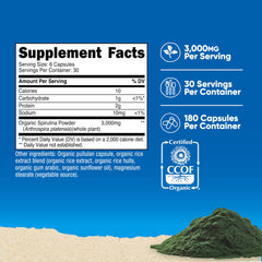 Detalle de cápsulas Nutricost spirulina para apreciar textura y facilidad de ingestión