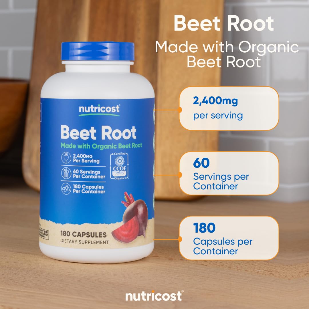 Nutricost sello CCOF de certificación orgánica en la etiqueta, garantía de origen orgánico