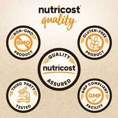 Nutricost cápsulas en mano para comparar tamaño y facilidad de ingestión