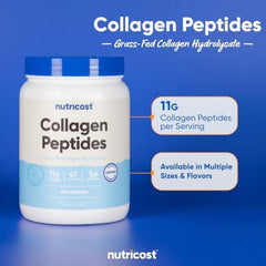 Nutricost colágeno etiqueta nutricional con tipos I y III y sin gluten