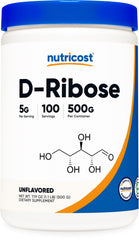 Nutricost bote frontal mostrando 500 g y sello Non‑GMO para compra segura