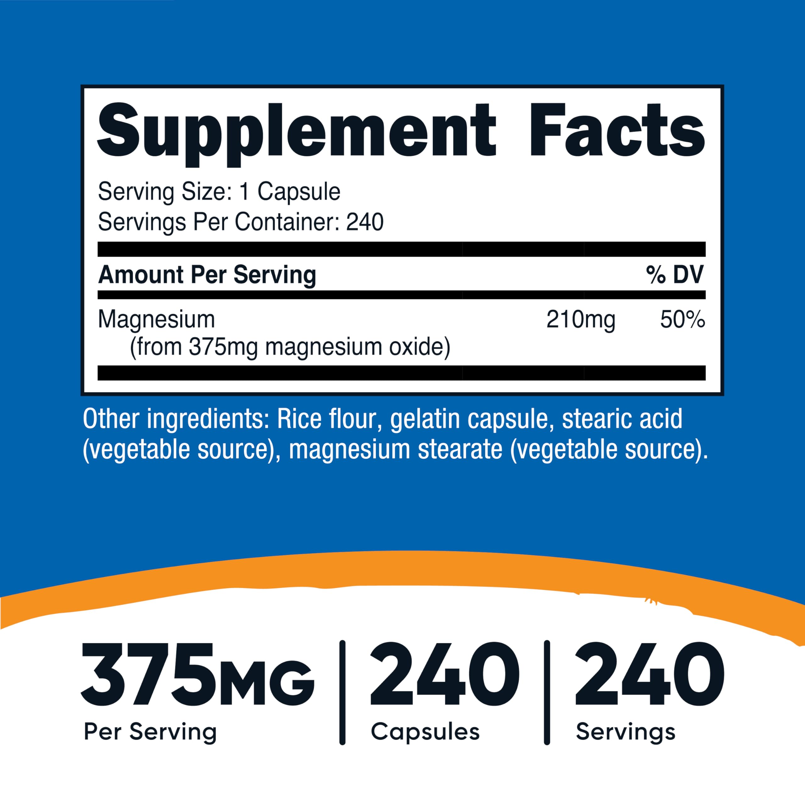 Nutricost detalle de etiqueta con ingredientes y certificaciones