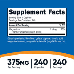Nutricost detalle de etiqueta con ingredientes y certificaciones