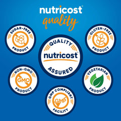 Nutricost detalle de etiqueta con ingredientes y certificaciones claras