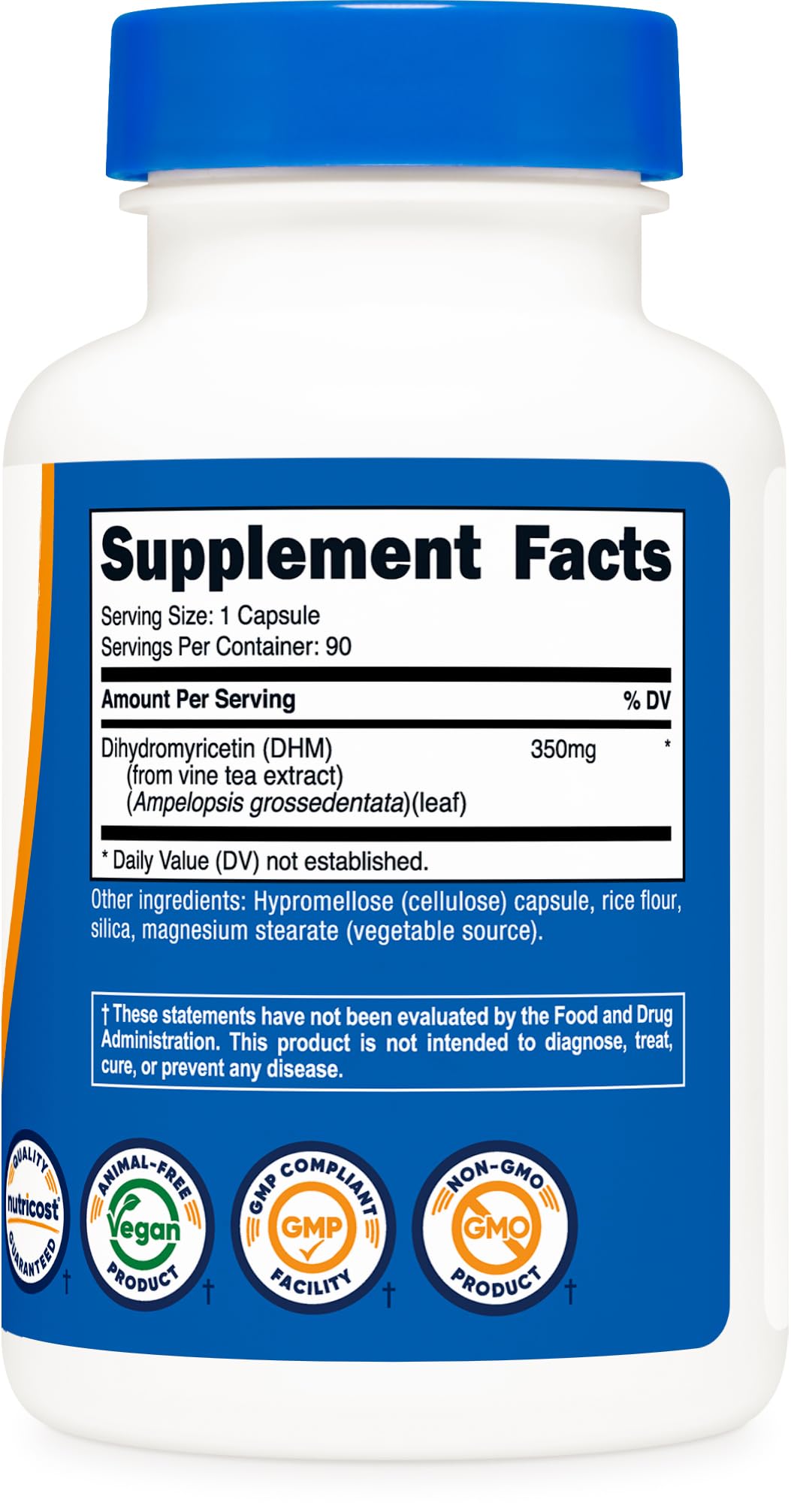 Nutricost DHM en mesa como parte de rutina diaria de suplementos