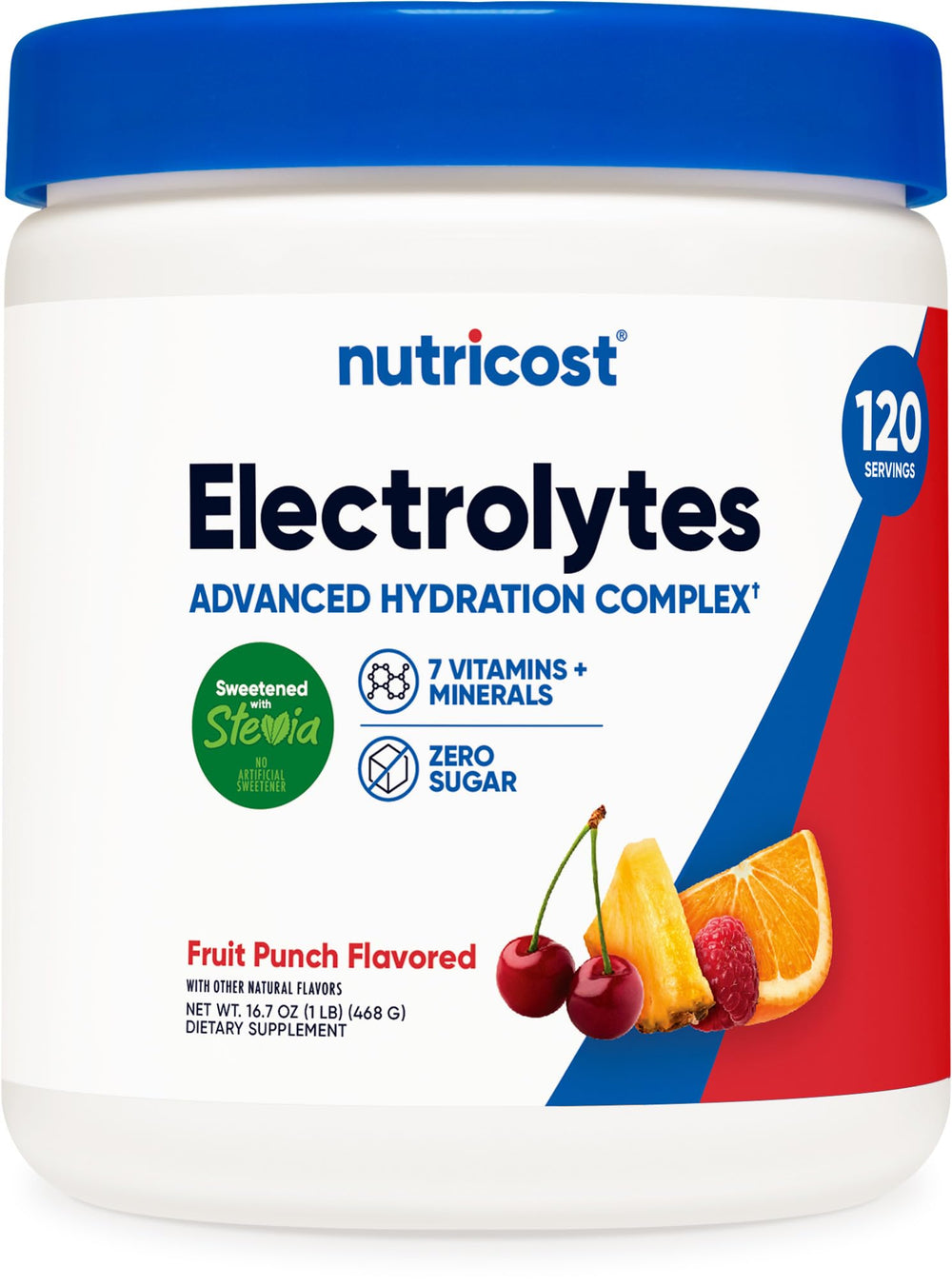 Nutricost envase frontal mostrando diseño y cantidad 120 porciones
