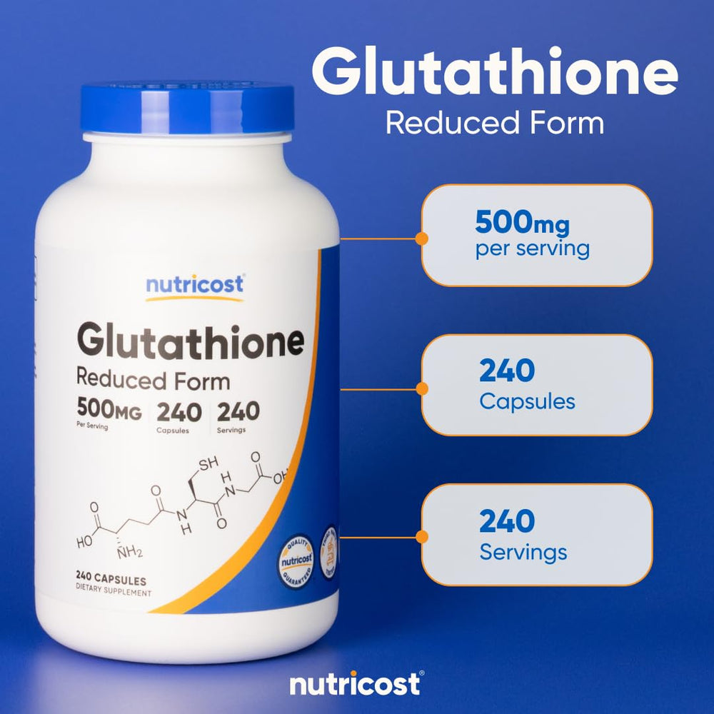 Nutricost envase abierto con cápsulas visibles, control de porciones práctico