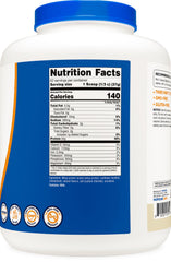 Nutricost envase junto a una botella para visualizar tamaño y duración del producto