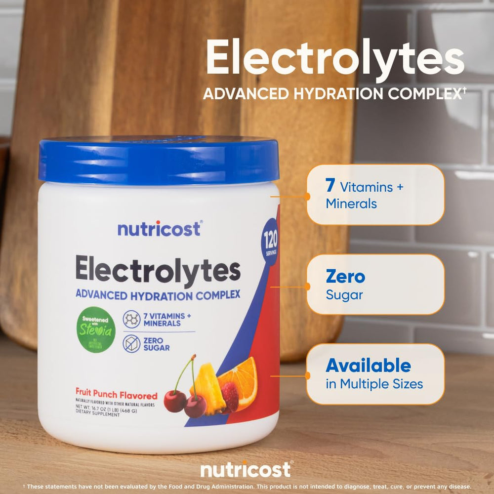 Envase Nutricost junto a botella para comparar tamaño y duración