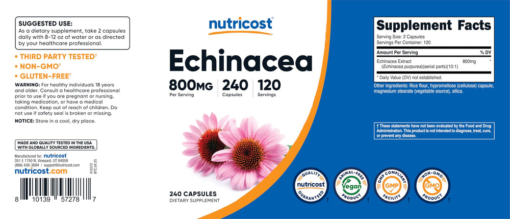 Nutricost frasco en encimera de cocina, sugiere uso diario práctico y accesible