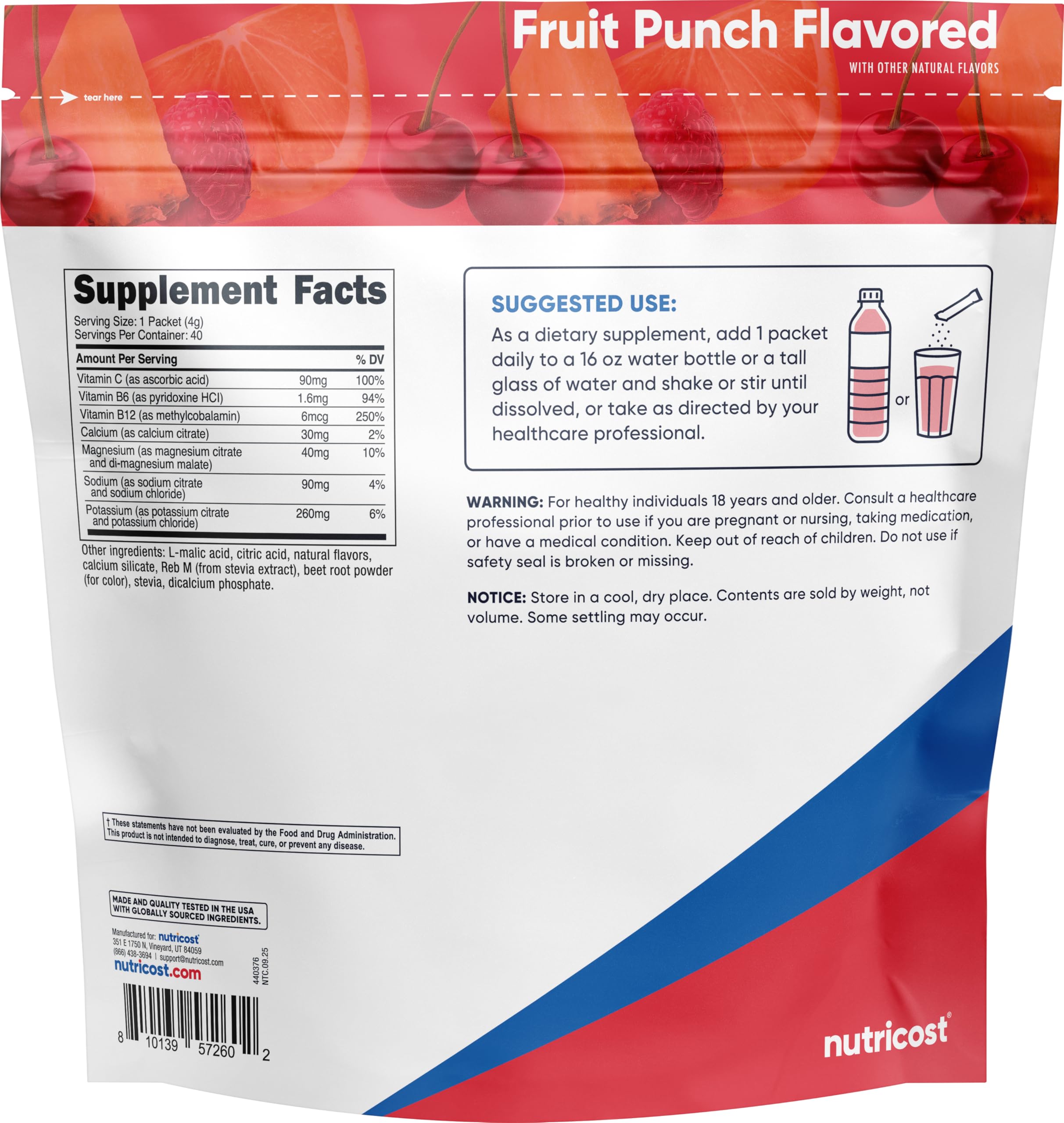 Nutricost bebida con sabor fruit punch durante entrenamiento para recuperación práctica