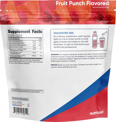 Nutricost bebida con sabor fruit punch durante entrenamiento para recuperación práctica