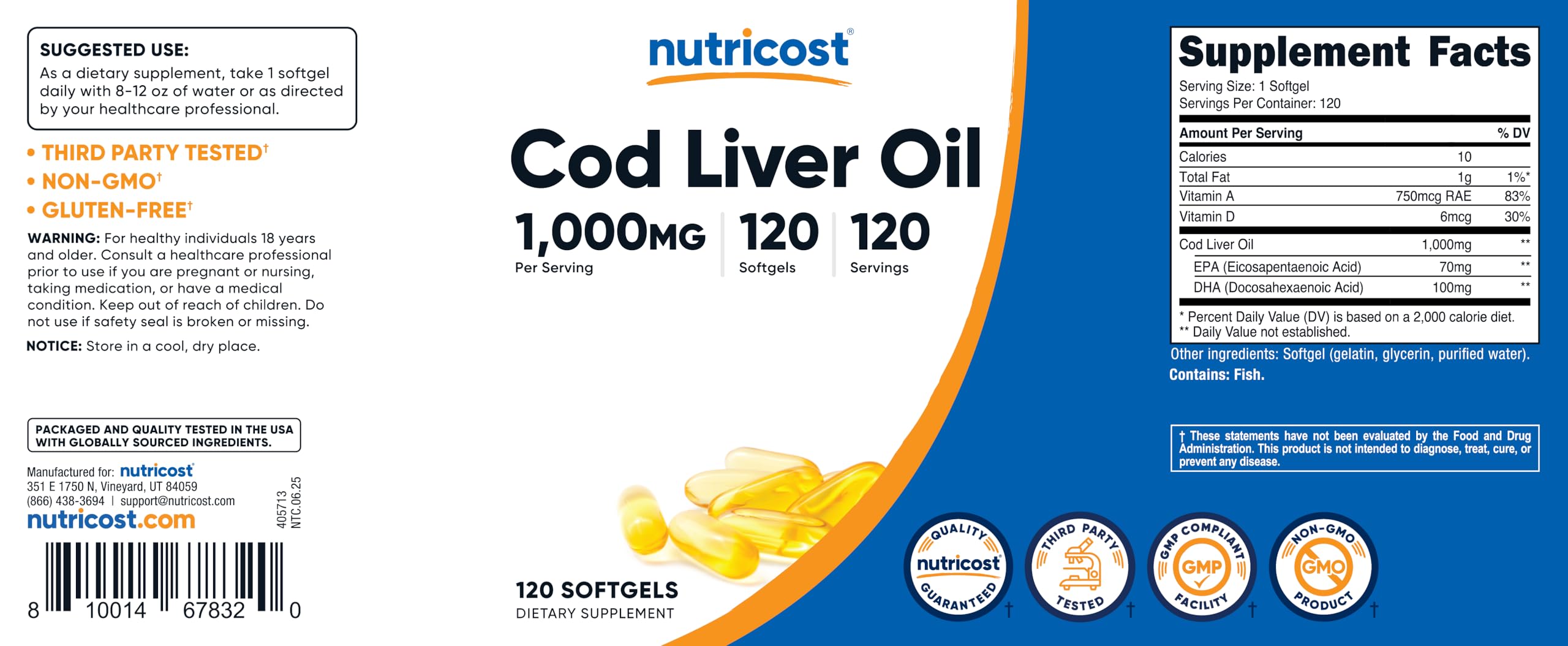 Nutricost frasco junto a desayuno sugiriendo integración diaria