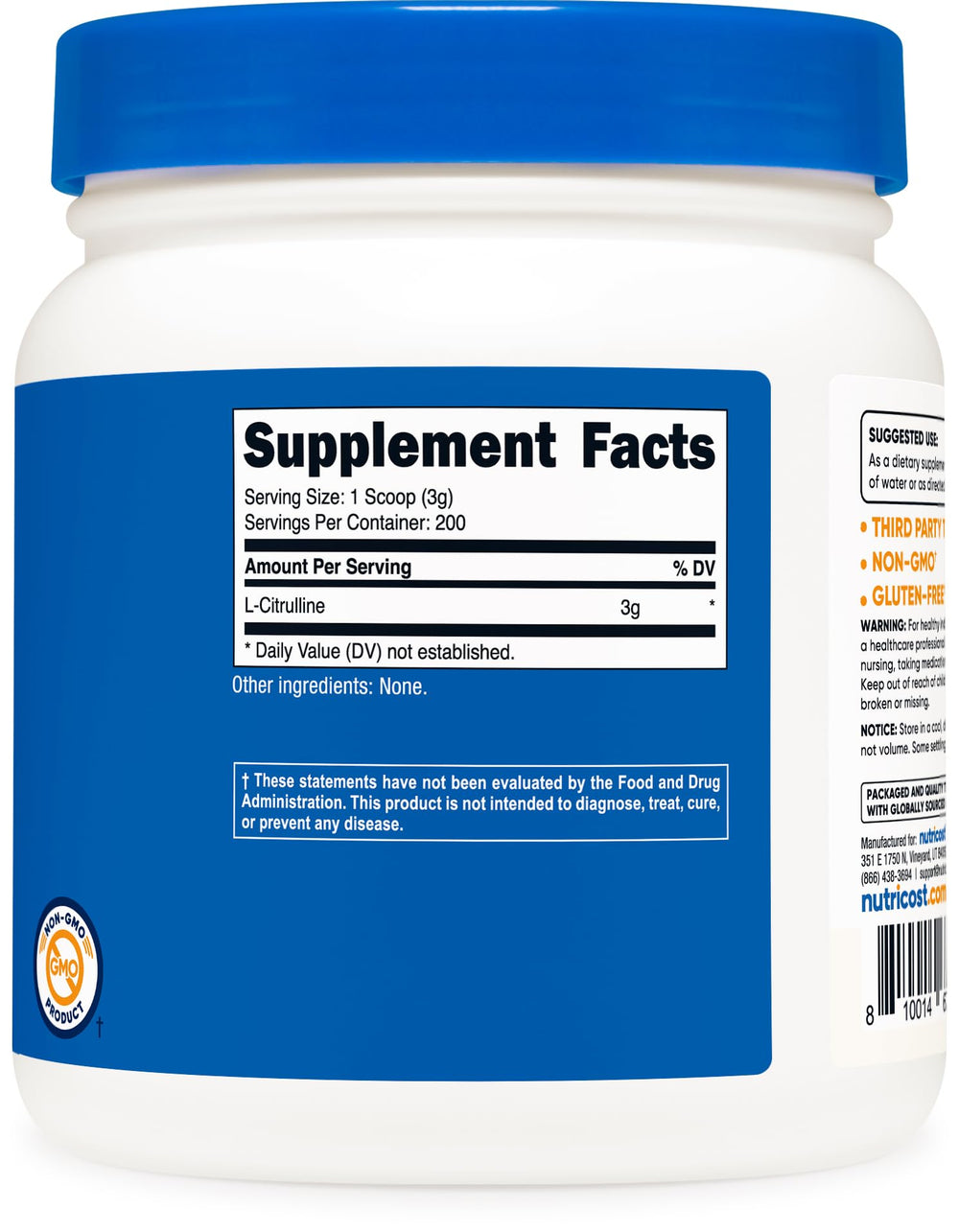 Escena de gimnasio con Nutricost L-citrulline destacando uso práctico