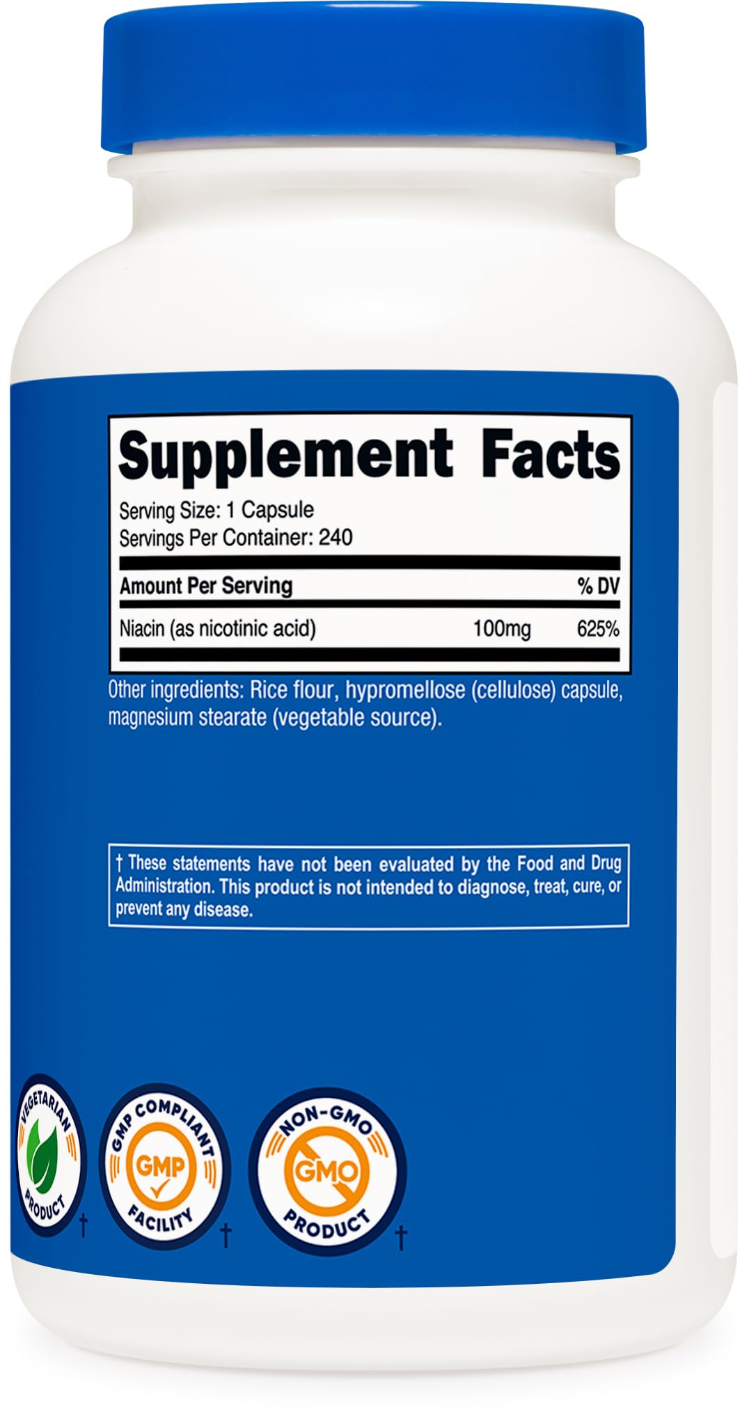 Nutricost etiqueta con certificaciones NSF y sin gluten indicando calidad