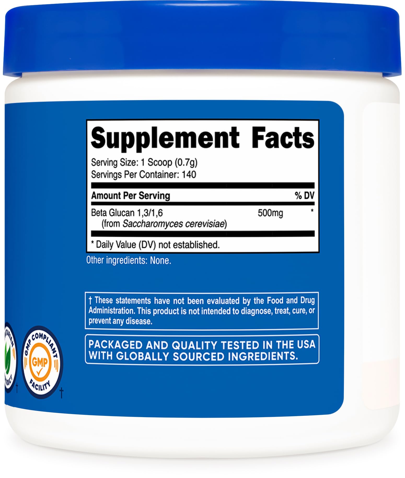 Nutricost etiqueta con certificaciones mostrando calidad garantizada