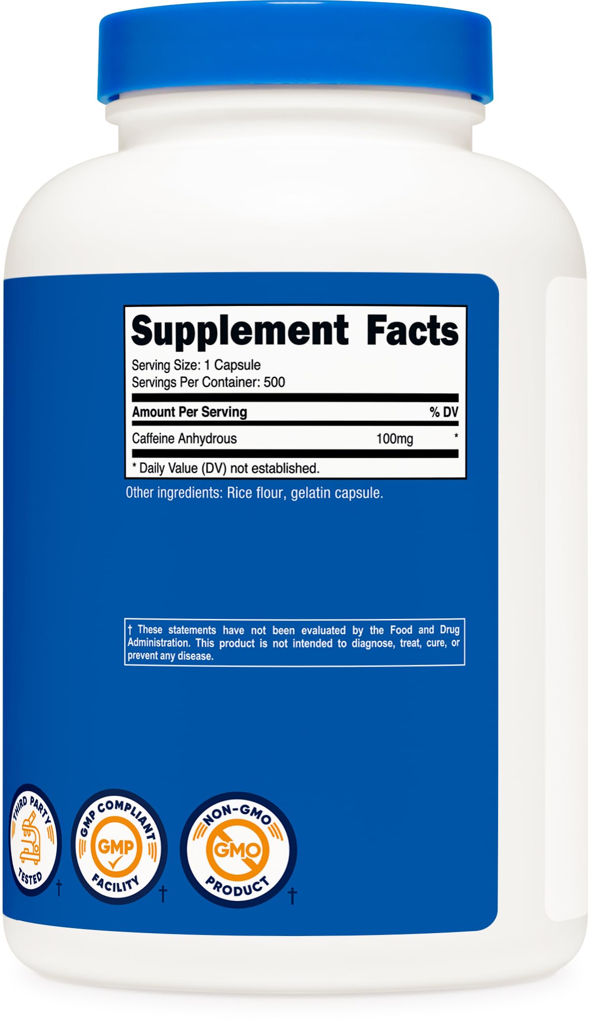 Nutricost etiqueta con certificaciones NSF y GMP que ofrece confianza