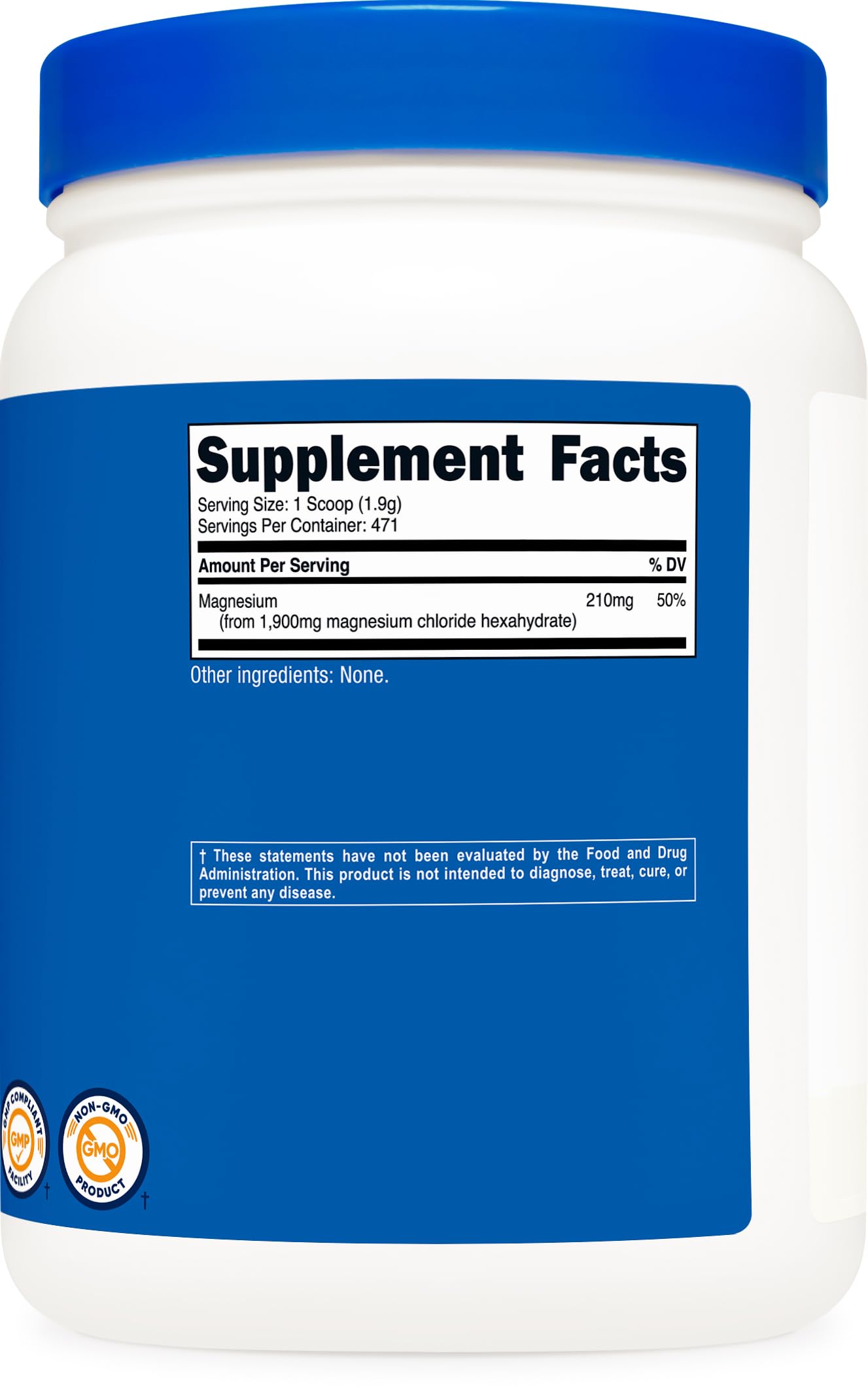 Nutricost etiqueta con certificaciones NSF GMP y beneficios claros