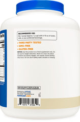 Etiqueta de Nutricost con sellos Kosher Halal y libre de rBGH, aporta confianza en la calidad