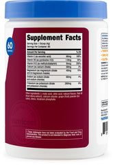 Etiqueta Nutricost con información nutricional y certificación de calidad