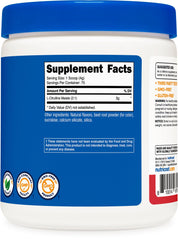 Plano de la etiqueta Nutricost mostrando información nutricional y certificaciones