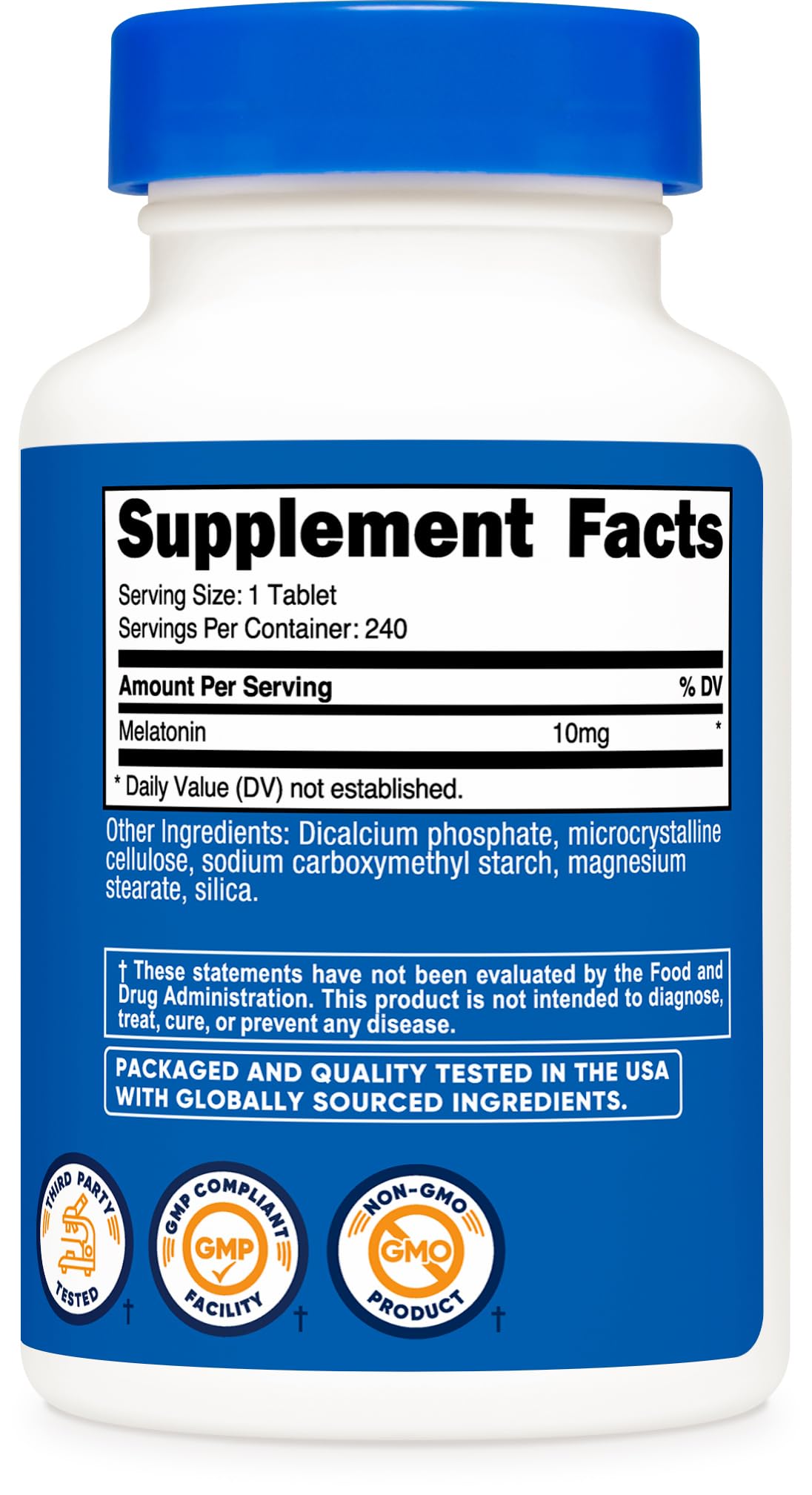 Nutricost etiqueta con información de ingredientes y certificaciones