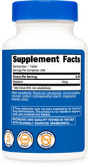 Nutricost etiqueta con información de ingredientes y certificaciones