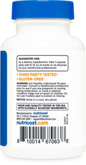 Etiqueta de Nutricost con ingredientes y certificaciones visibles para confianza