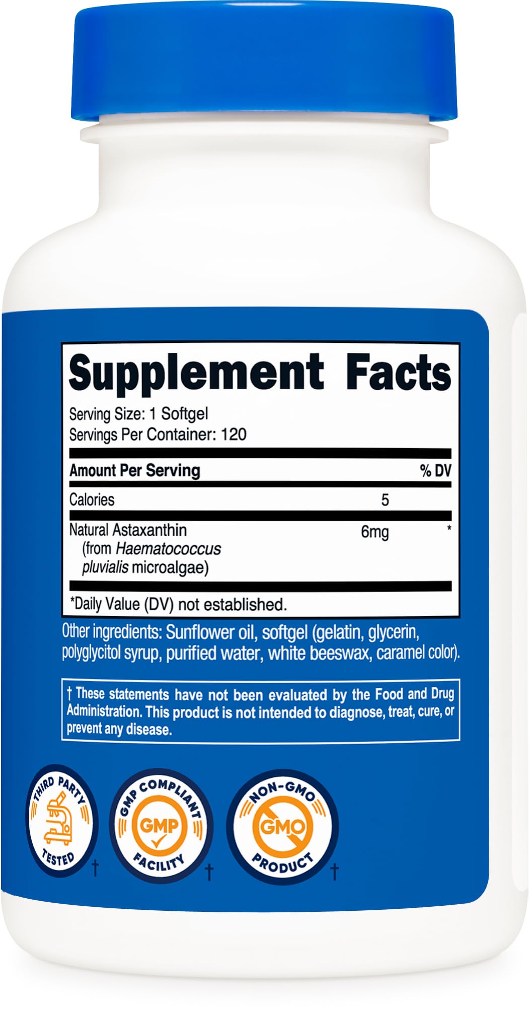 Nutricost etiqueta cercana indicando ingredientes y pruebas de calidad