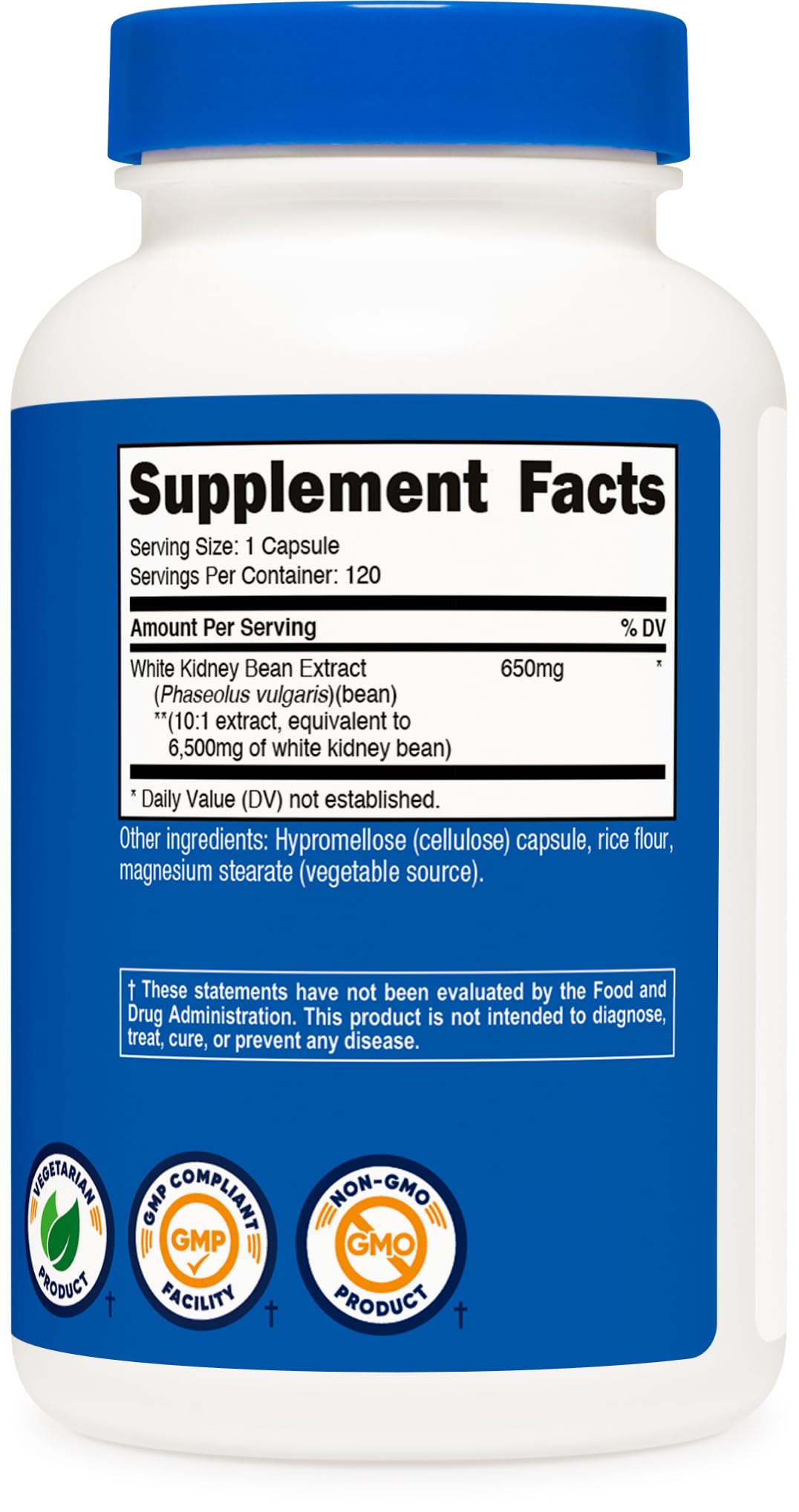 Nutricost etiqueta con ingredientes y pruebas de calidad