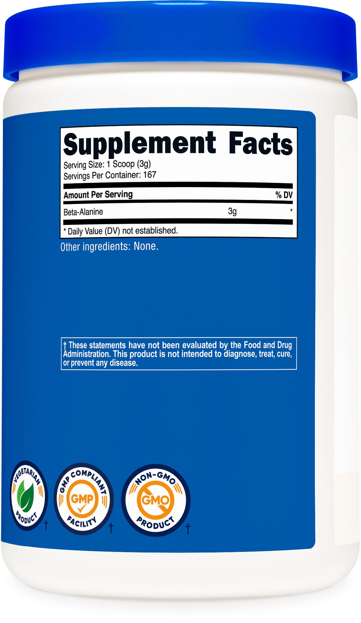Nutricost etiqueta nutricional en primer plano con certificaciones visibles