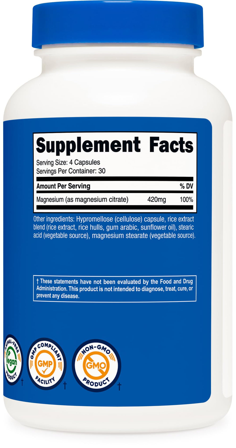 Nutricost etiqueta nutricional enfocada mostrando composición y dosificación