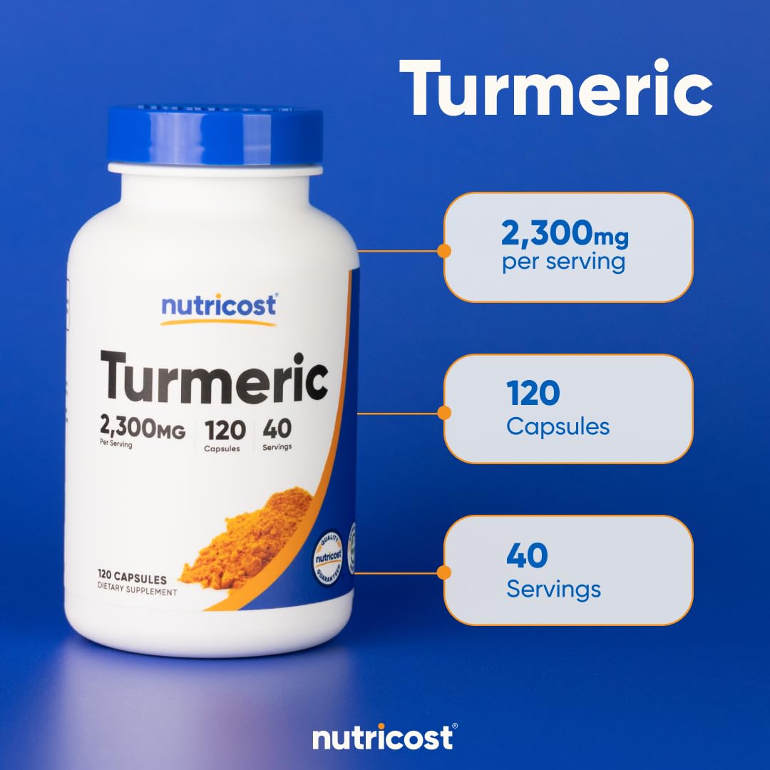 Nutricost etiqueta nutricional destacando dosis y curcuminoides