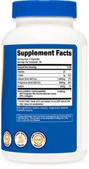 Nutricost etiqueta nutricional mostrando 1000 mg calcio por servicio