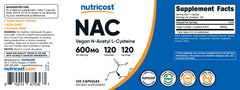 Nutricost etiqueta nutricional y certificados visibles para verificar ingredientes