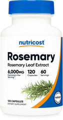 Nutricost botella frontal mostrando 120 cápsulas y conveniencia diaria