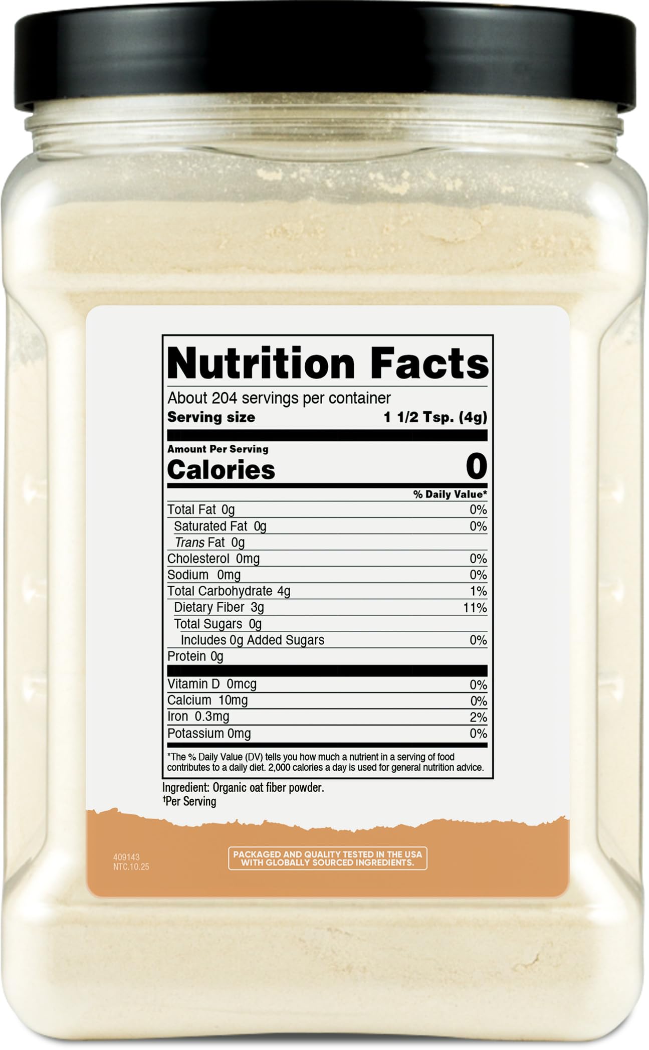 Nutricost fibra en cocina junto a ingredientes mostrando uso versátil