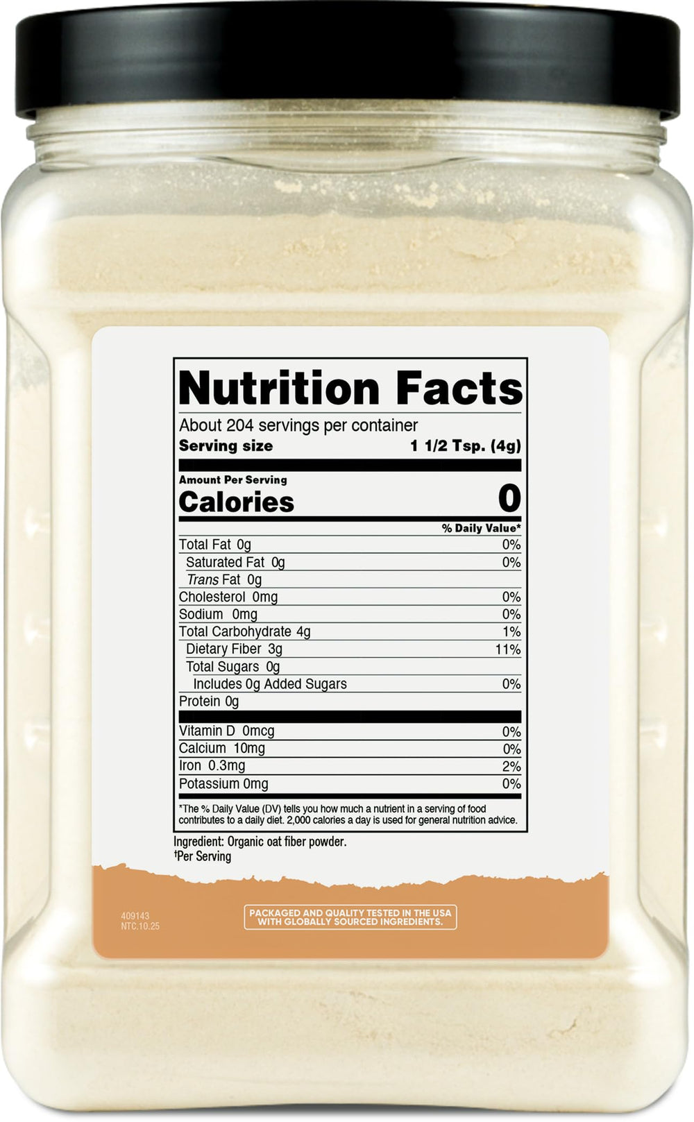Nutricost fibra en cocina junto a ingredientes mostrando uso versátil